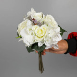 2021Bride holding silk flower  flower home decoration rose hydrangea bouquete