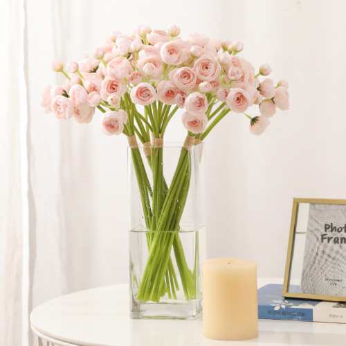 Simulation holding bouquet of flowers home  decoration bottle flower wedding 6 bundled simulation small tea bud