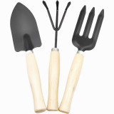 3 Pieces Outdoor Indoor GardeningTool Set Wood Handle Garden Tool Set Good Quality Gardening Planting Tools Set