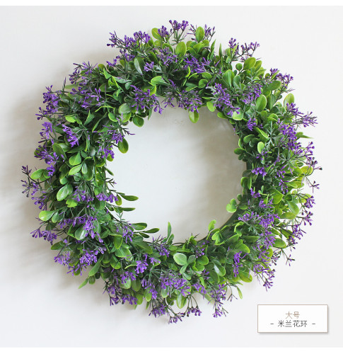 2021Simulation wreath of Eucalyptus stars grass ring door decoration wall decoration wedding