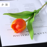 Indoor home dining table artificial flower wedding decoration PU round head tulip
