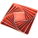 Plastic Flower Pot Tray Square Cushion Torus Bottom Cushion Large Thickening Manufacturer Wholesale