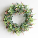 2021Simulation wreath of Eucalyptus stars grass ring door decoration wall decoration wedding