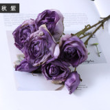 New single branch 7 head rose decoration decoration wedding simulation flower home table ornaments