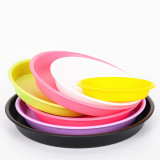 Hot Sale Colorful Plastic Flower Pots Saucer Durable Resin Indoor Plant Pot Container Saucer Garden Plant Pot Saucer Round