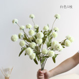 2021European silk cloth simulation flower home decoration ornaments autumn 5 dandelion