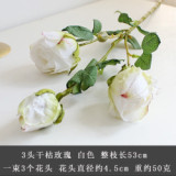 2021Simulation dry rose dry flower withered char edge silk flower wedding decoration