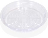8 Inch Clear Plastic Plant Saucers Set of 5 Durable Drip Tray for Garden and Indoor Decoration