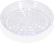 8 Inch Clear Plastic Plant Saucers Set of 5 Durable Drip Tray for Garden and Indoor Decoration