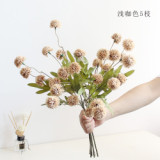 2021European silk cloth simulation flower home decoration ornaments autumn 5 dandelion