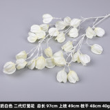 2021Wedding ceiling flower decoration fake Flower Wedding Hall banquet hall soft flower arrangement hanging lantern