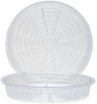 12   Clear Plastic Plant Pot Saucer Drip Trays  5 Pack  30 cm For Garden and Indoor Decoration