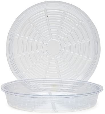 12   Clear Plastic Plant Pot Saucer Drip Trays  5 Pack  30 cm For Garden and Indoor Decoration