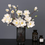 Lifelike artificial flower home decoration vase flower arrangement pieces EVA feel small magnolia