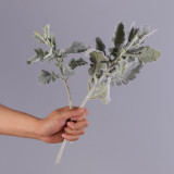 Silver leaf chrysanthemum flower arrangement material wedding home vase flower arrangement simulation silver Forsythia leaf