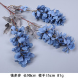 Blue simulation of the wedding hall set decoration flowers wedding supplies road lead flowers light blue fog blue fake flowers