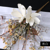Holding dry bouquet retro color wedding bride bridesmaids holding flowers home living room decoration put dry bouquet