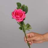 2021Living room table beautification decoration decorations cross border rose 2 head hand curling rose