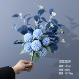 Multicolor optional simulation bouquet of chrysanthemum ball holding wedding eucalyptus leaf bouquet