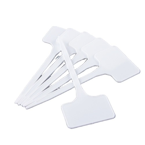 Wholesale White/Pink T-Shaped Private Label Plastic Garden Plant Identification Label Indoor Outdoor Plastic Plant Labels