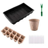 Free Samples We Give Away Garden Sets Biodegradable Garden Peat Pot Kit Set With Garden Gloves, T-markers,seed tools