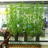Indoor green decoration landscaping  bamboo balcony courtyard landscaping simulation plant flat headed Moso Bamboo