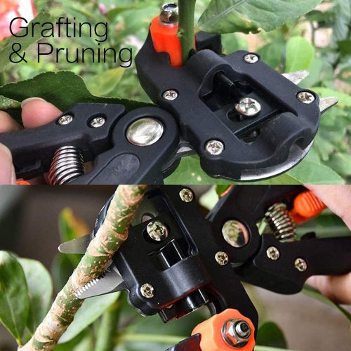 2In1 Grafting Tools Pruner Kit, V-Graft Omega-Graft and U-Graft, Fruit Tree Grafting Grafting Tapes With Knife Replacement B