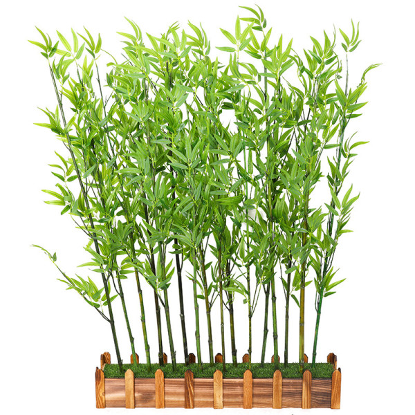 Indoor green decoration landscaping  bamboo balcony courtyard landscaping simulation plant flat headed Moso Bamboo