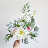 Manufacturer wholesale simulation flower lintel wall hanging wall decoration wreath European wedding plastic flower