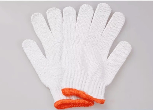 Knitted Non-slip  Gloves Thick Nylon Cotton Washable Gloves Elastic Knit Wrist Protective Safety Gloves
