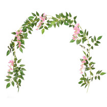 2021Simulation Wisteria decoration winding hanging flower plastic flower vine air conditioning pipe shielding