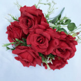 7 Fengyan rose flowers simulated green plants potted wedding hall decorative flowers indoor table decorations