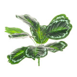 2021Bunch of potted Nordic style home decoration bottle flowers with 9 simulated green plantain leaves