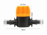 Miniature Plastic Shut Off Coupling Valve Connectors For 4/7mm Hose Garden Water Irrigation Pipe Adaptor Barb