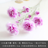 2021Imitation silk flower household vase flower mother's Day Wedding decoration flower 15 carnations