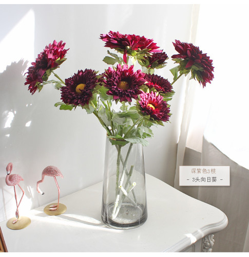 2021Imitation flower sunflower European style bouquet of silk flowers to decorate wedding artificial flowers