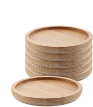 Planter Pot Wooden Saucer Round Set of 6 Succulent Pot Holder Drainage Tray Succulent Planters Holding Saucer
