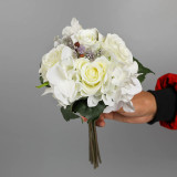 2021Bride holding silk flower  flower home decoration rose hydrangea bouquete