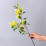 2021New simulation with leaf osmanthus branch home decoration bottle flower artificial green plant