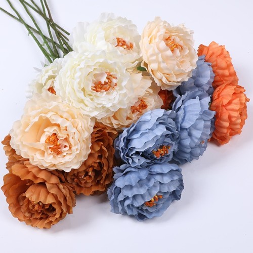 2021Artificial silk flower household wedding wedding hall soft outfit simulation peony flowers