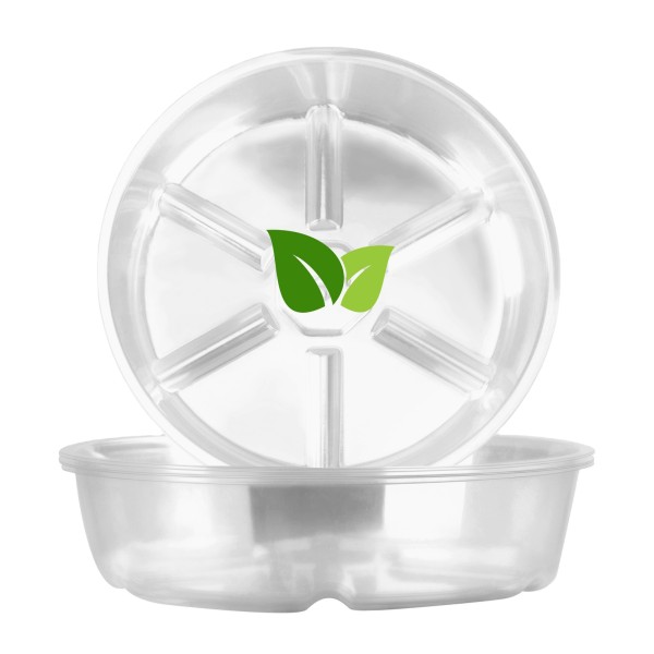 6 Inch 8 Pack Clear Plant Saucers Round Plant Saucer Clear Plastic Garden Plastic Plant Pot Saucers