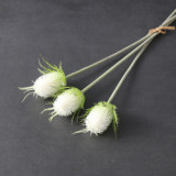 Manufacturer's new plastic flower wedding hotel decoration simulation flower home display 3 bunches of thorn velvet fruit