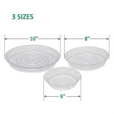 6 inch garden plant clear round plastic saucer Flower Planter Pot Tray