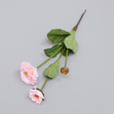 2021Factory Hot Sell 3 leads Artificial Gerbera Daisy Silk Flowers For Home Decoration