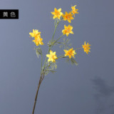Artificial flower home wedding stage decoration simulation flower silk flower single 3-fork Clematis