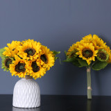 New 9 head bouquet of sunflower  flower bride wedding photography holding a simulation bouquet