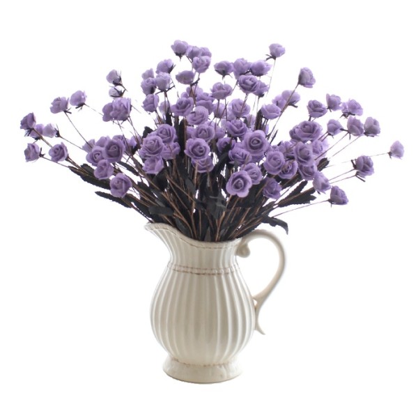 2021 PE rubber silk flower wholesale home decoration European 15 simulation flower rose