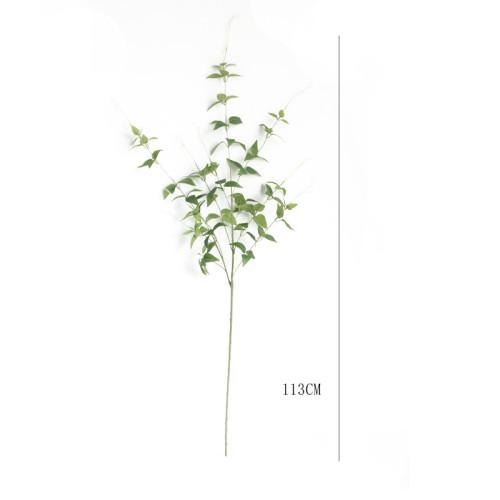 2021Indoor plant vase arrangement decoration green plant simulation single branch 11 head gold leaf