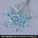2021Simulated single plastic 4-fork Gypsophila fairy grass creative decoration wedding hall flower DIY packaging flower