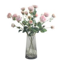 6 English Rose imitation flowers are decorated with European silk and starched cloth